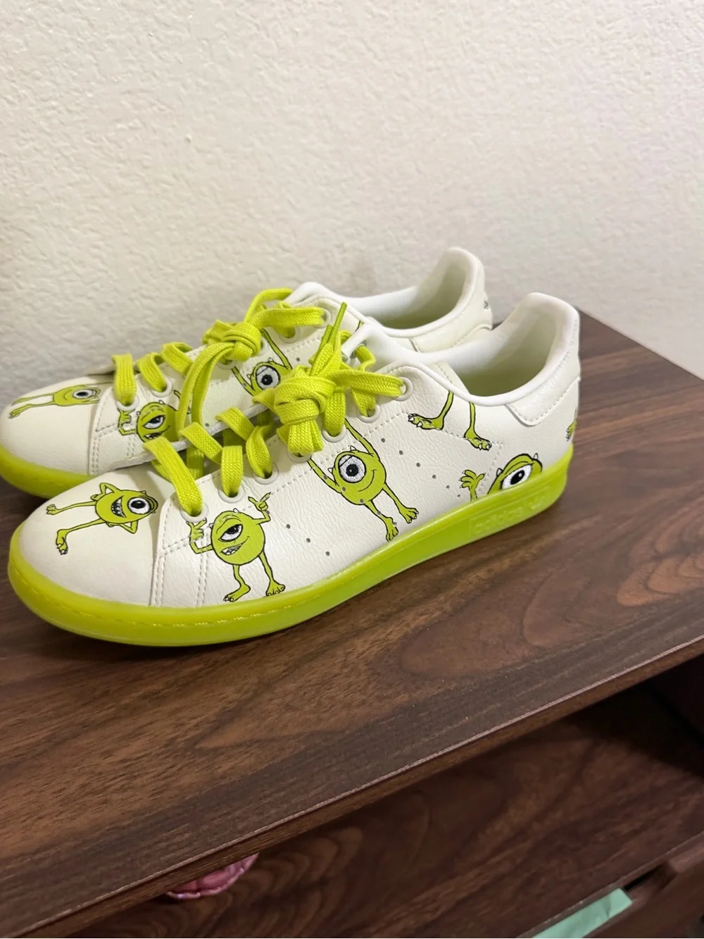 Adidas X Stan Smith Monster Inc Mike Wazowski Graphic sneaker.